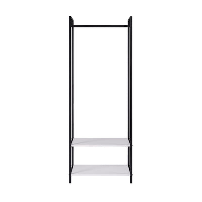 Scala Open Wardrobe with 2 Shelves - White