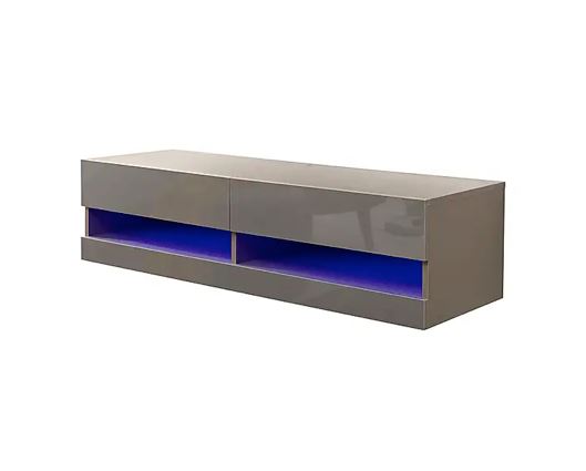Graze LED 120cm Wall TV Unit-Grey