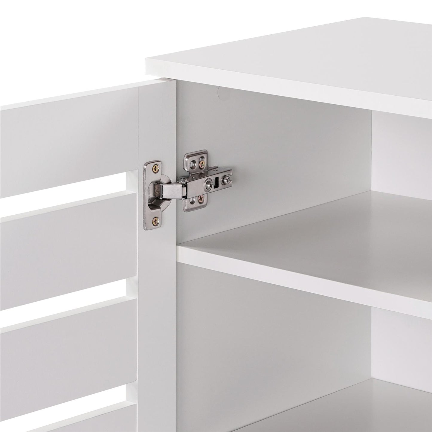 Euston 2 Door Shoe Cabinet - White