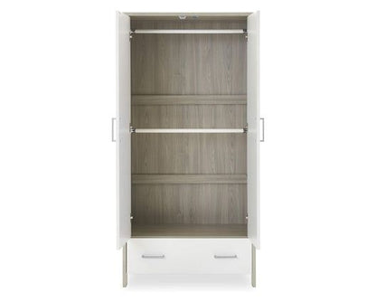Nina Double Wardrobe - White Wash