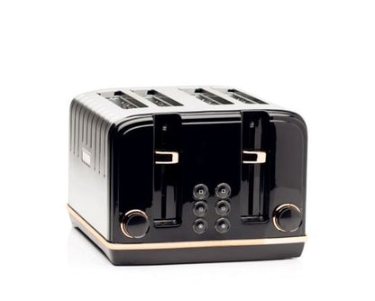 Haden Salcombe 4 Slice Toaster Black and Copper