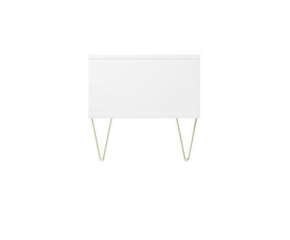 Maeve Sliding Door TV Stand- White