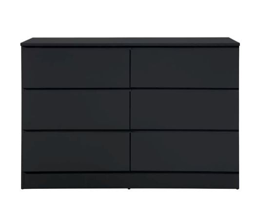 Oakley 6 Drawer Chest- Black