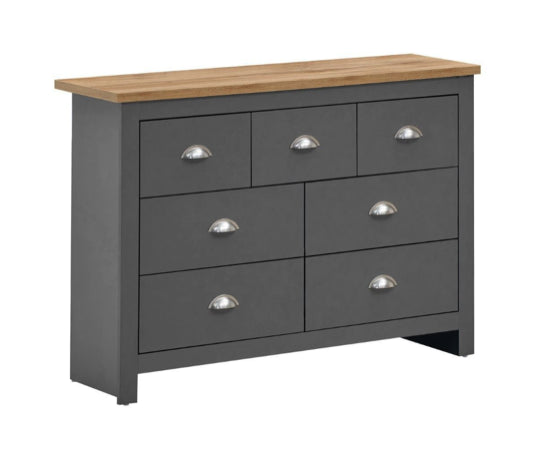 Lincoln 3 Piece Bedroom Set (2 Door Wardrobe, 3+4 Chest, 2 Drawer Bedside)