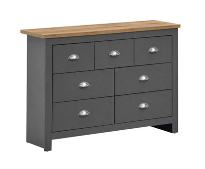 Lincoln 3 Piece Bedroom Set (2 Door Wardrobe, 3+4 Chest, 2 Drawer Bedside)