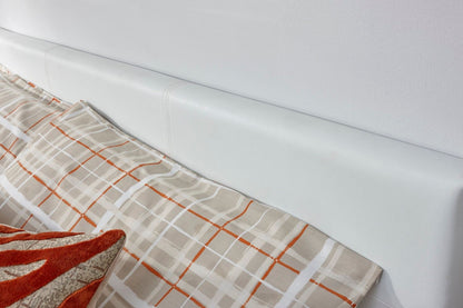 End Lift Ottoman Small Double Bed - White