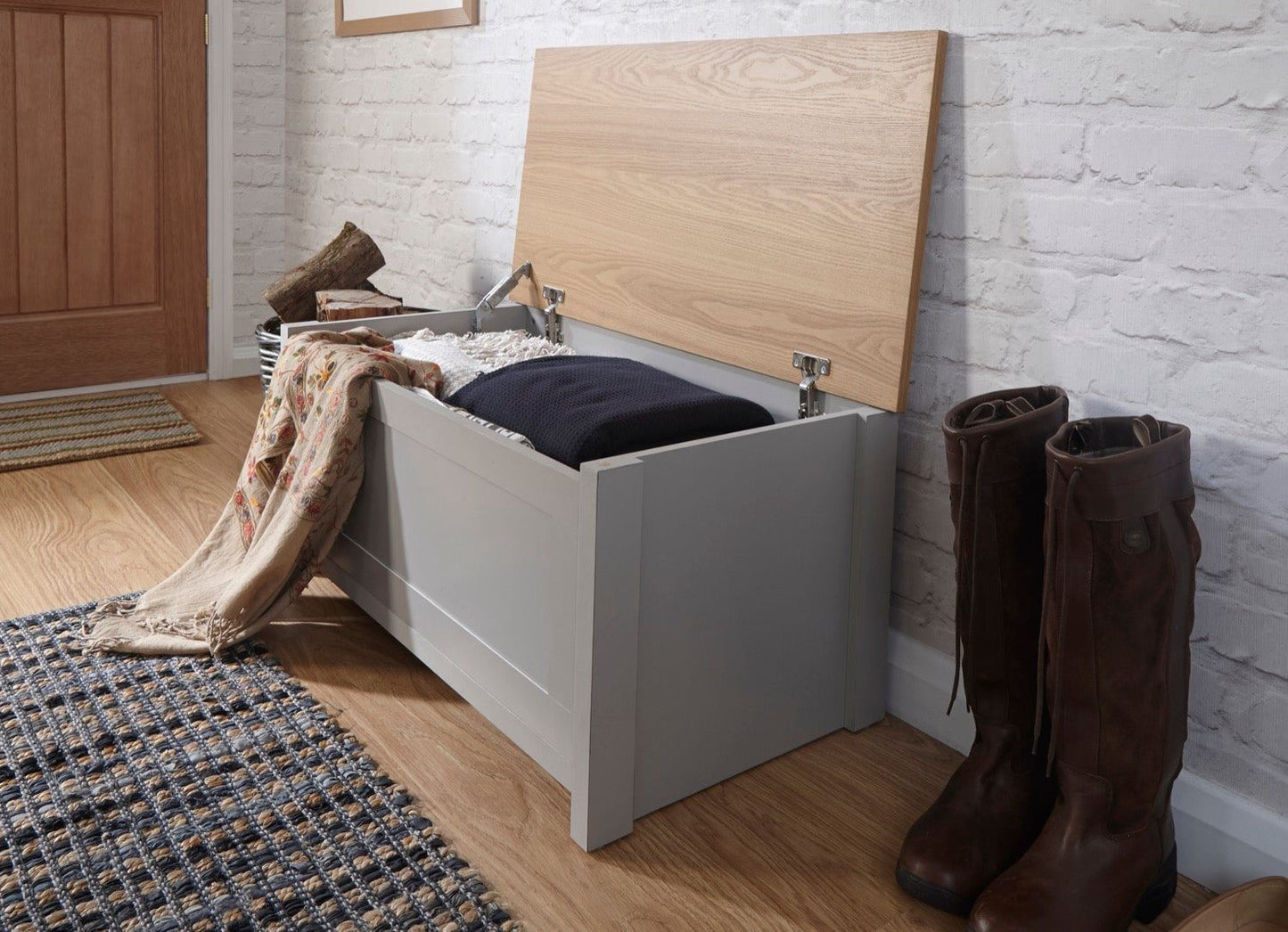 Lachlan Storage Ottoman-Grey