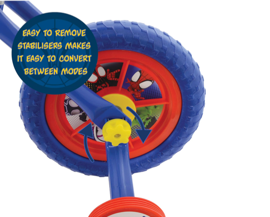 Spidey and his Amazing Friends Switch It Multi Character 2-in-1 Training Bike