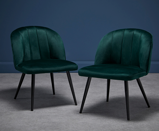 Octavia Dining Chair Green (Pair)