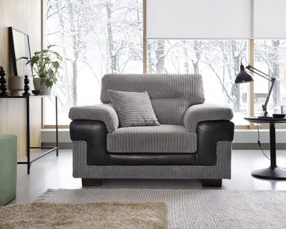 Sofia Armchair - Black & Grey