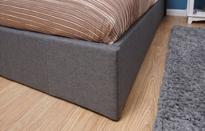 King End Lift Ottoman Bed-Grey