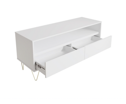 Meave TV Stand with 2 Drawers- White