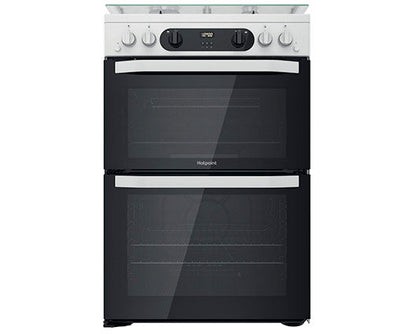 Hotpoint HDM67G0CCW/UK Double Cooker with Gas Hob