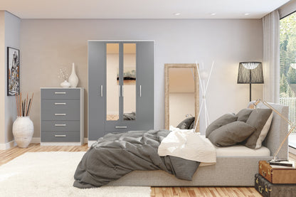 Larz 4 Drawer Chest - Grey