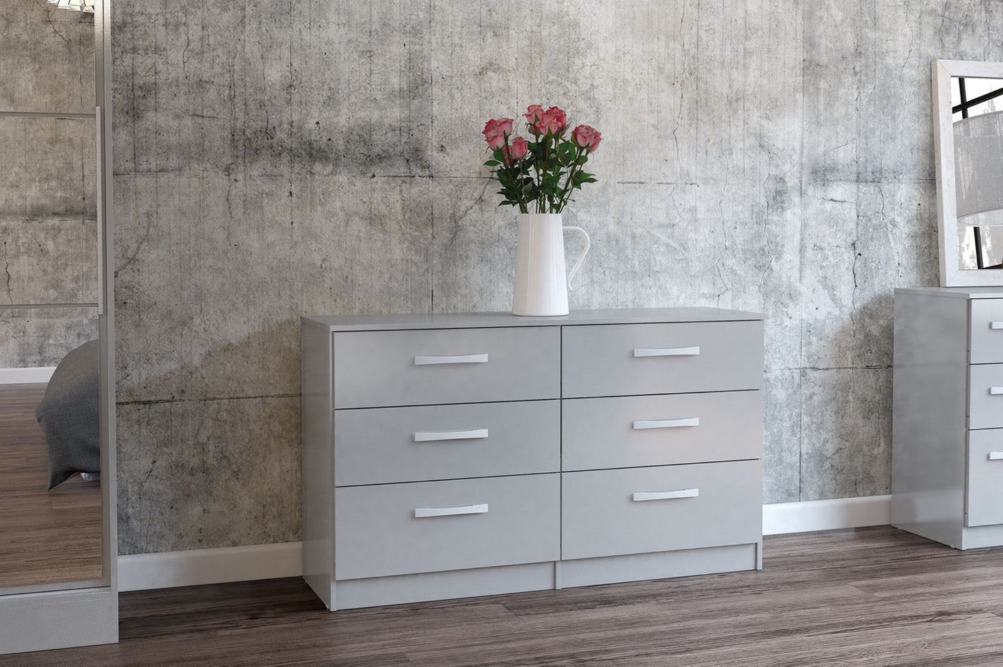 Larz 6 Drawer Chest - Grey