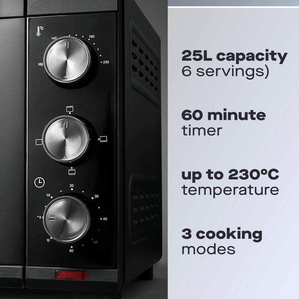 Daewoo 1600W 25L Electric Mini Countertop Oven & Grill