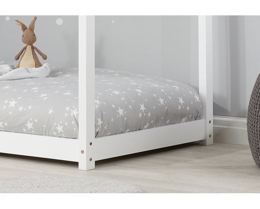 Little House Single Bed - White