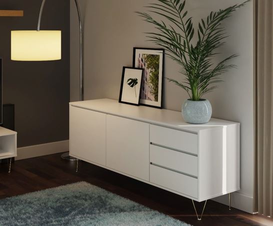Maeve 2 Door 3 Drawer Cabinet- White