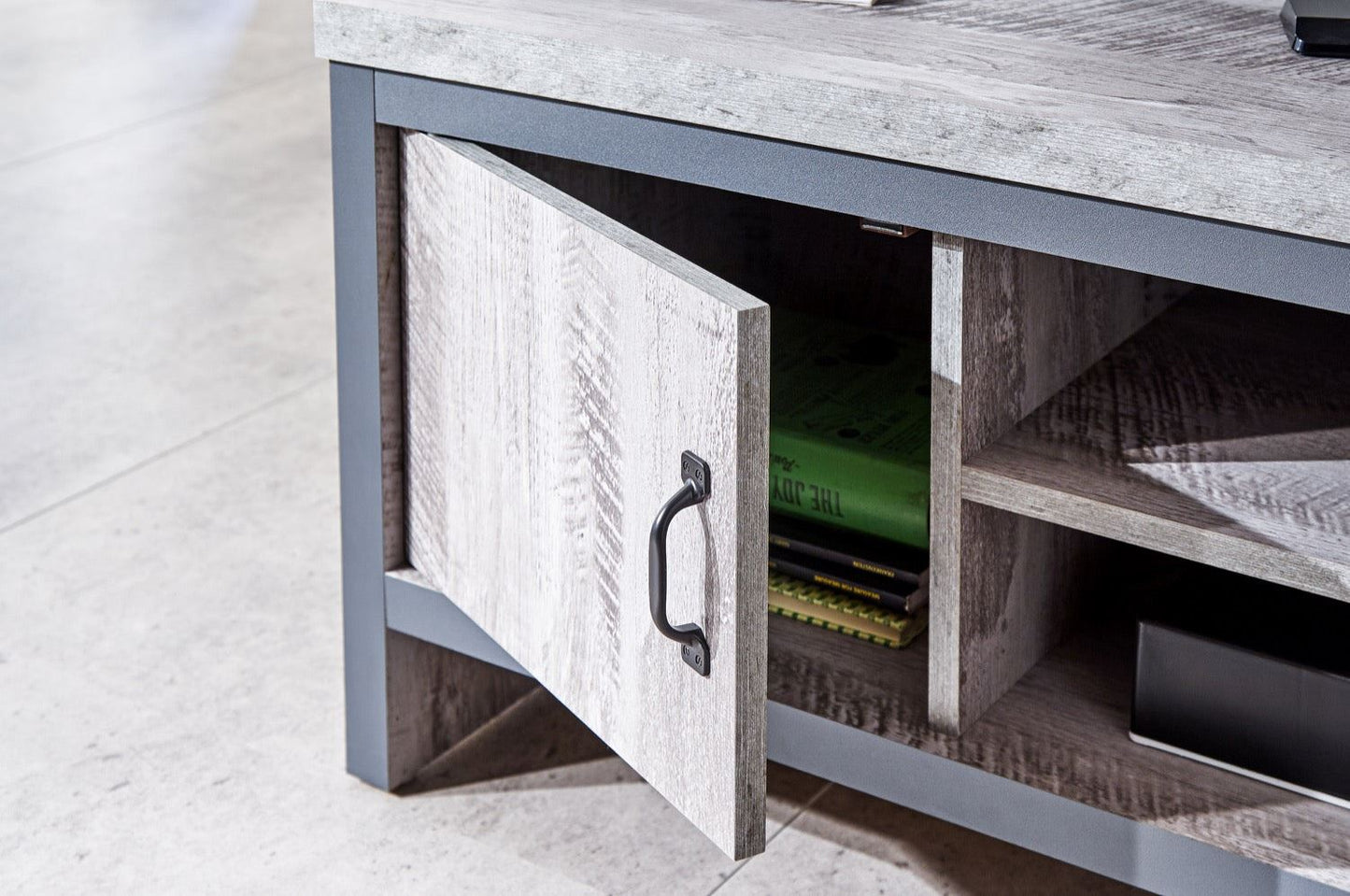 Baxter 2 Drawer TV Unit-Grey