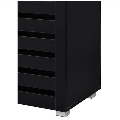 Euston 3 Door Shoe Cabinet - Black