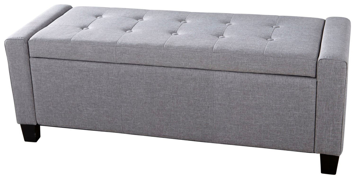 Vanessa Ottoman Bench-Grey