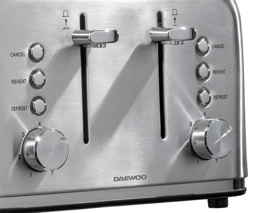 Daewoo Kensington 4 Slice S/steel Toaster
