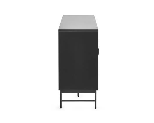 Alvin Sideboard - Black and Natural Brown Wood