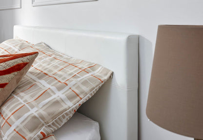 King End Lift Ottoman Bed-White