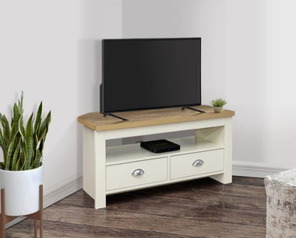 Highgate Corner TV Unit - Cream