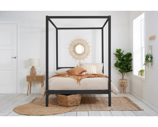 Mercia Four Poster Double Bed - Black