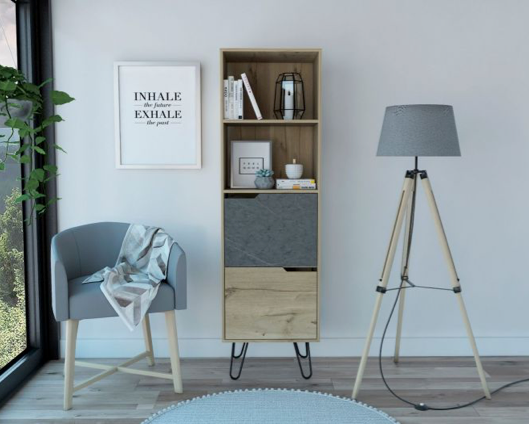 Matteo Tall Bookcase with 2 Doors