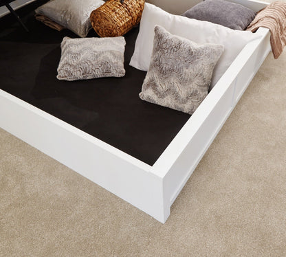 Coxon King Wooden Ottoman-White