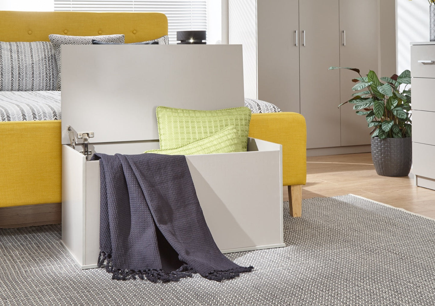 Princeton Ottoman Storage Box-Grey