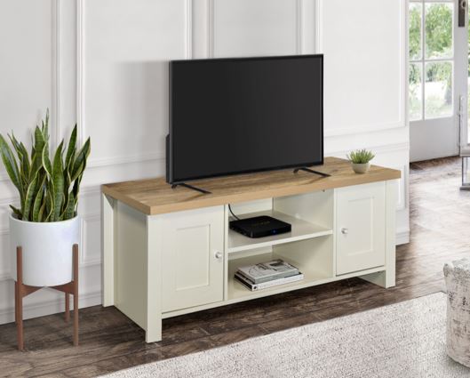 Highgate Large TV Unit - Cream
