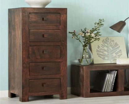 Sapeli 5 Drawer Chest