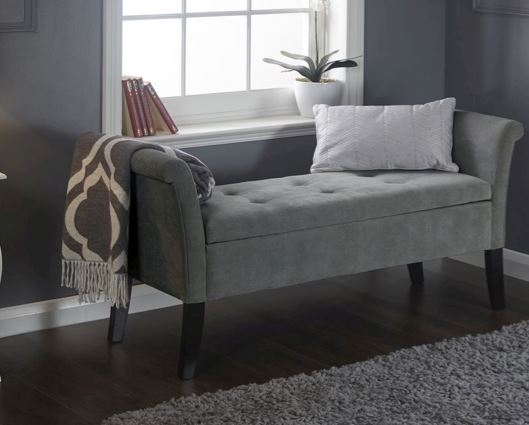 Bex Window Seat-Grey Chenille