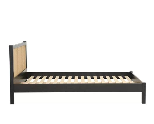 Croxley King Rattan Bed- Black