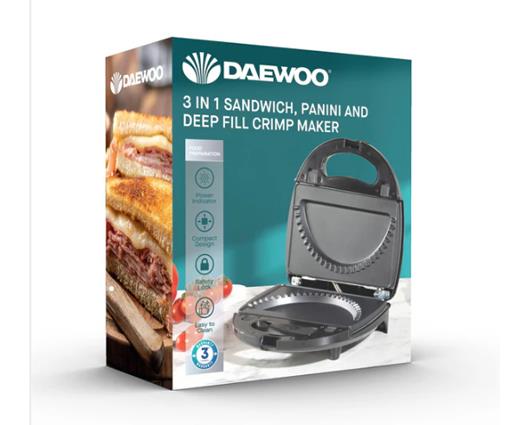 3 IN 1 sandwich/ panini/ crimp maker