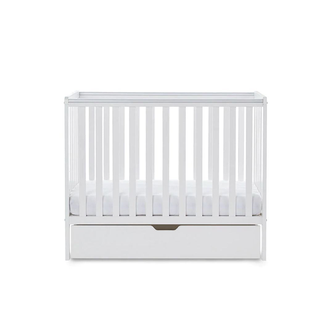 Space Saver Cot, Under Drawer & Eco Plus Foam Mattress-White