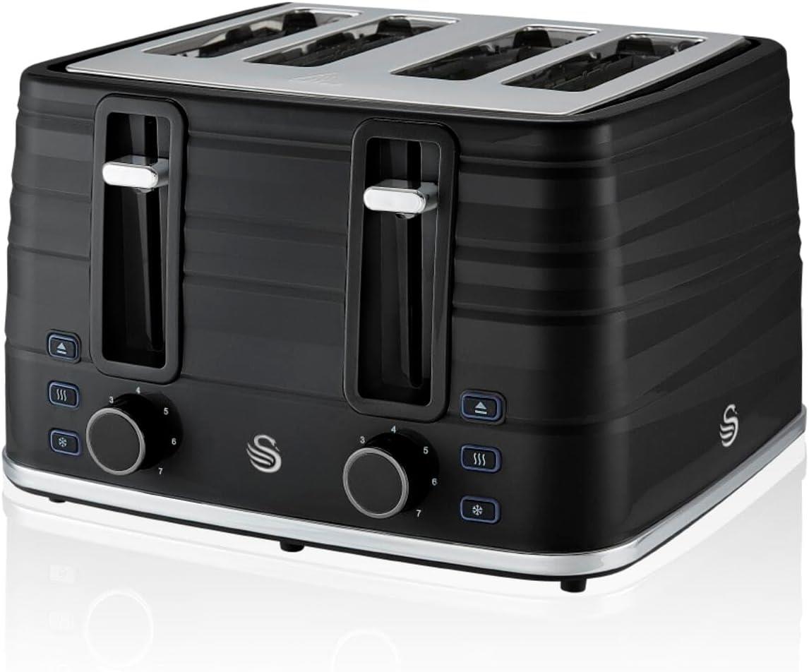 Swan 4 Slice Symphony Toaster - Black