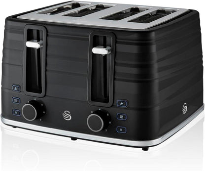 Swan 4 Slice Symphony Toaster - Black