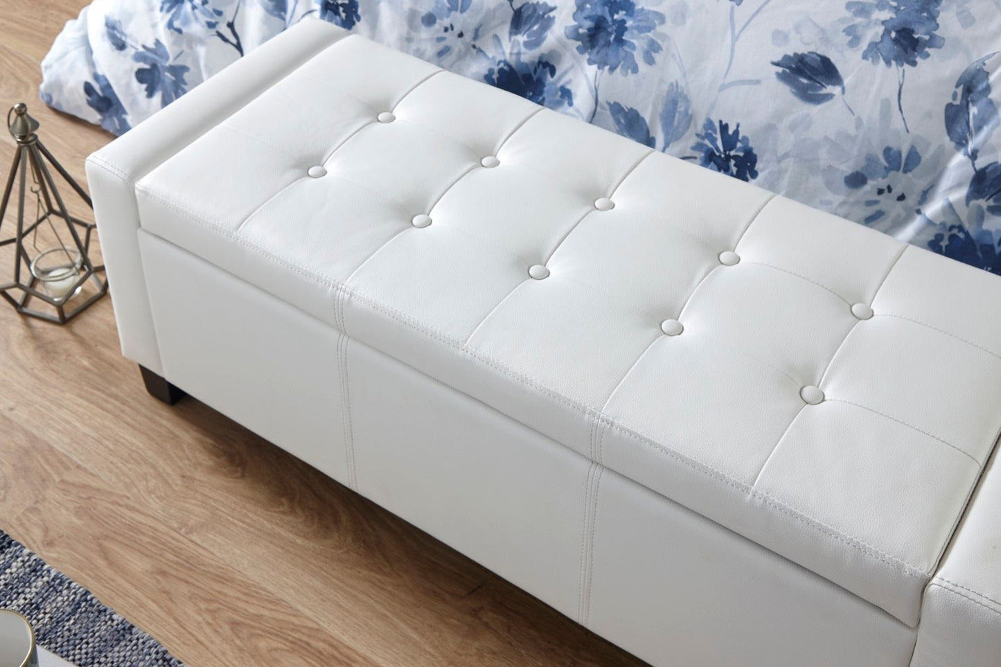 Vanessa Ottoman Bench-White