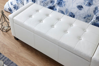 Vanessa Ottoman Bench-White
