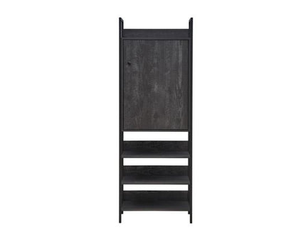 Zulu Storage Cabinet with 1 Door & 3 Shelves-Black