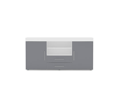 Edgeware 2 Door 2 Drawer Sideboard- White & Grey