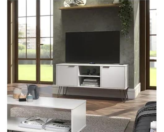 Augusta White 2 Door Flat Screen TV Unit