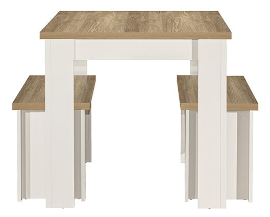Harper Dining Table & Bench Set - Cream