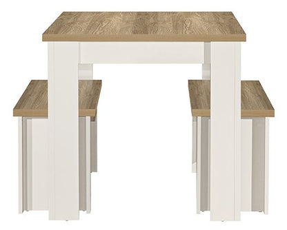 Harper Dining Table & Bench Set - Cream