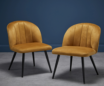 Octavia Dining Chair Mustard (Pair)