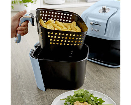 Swan 6L Retro Manual Air Fryer Blue